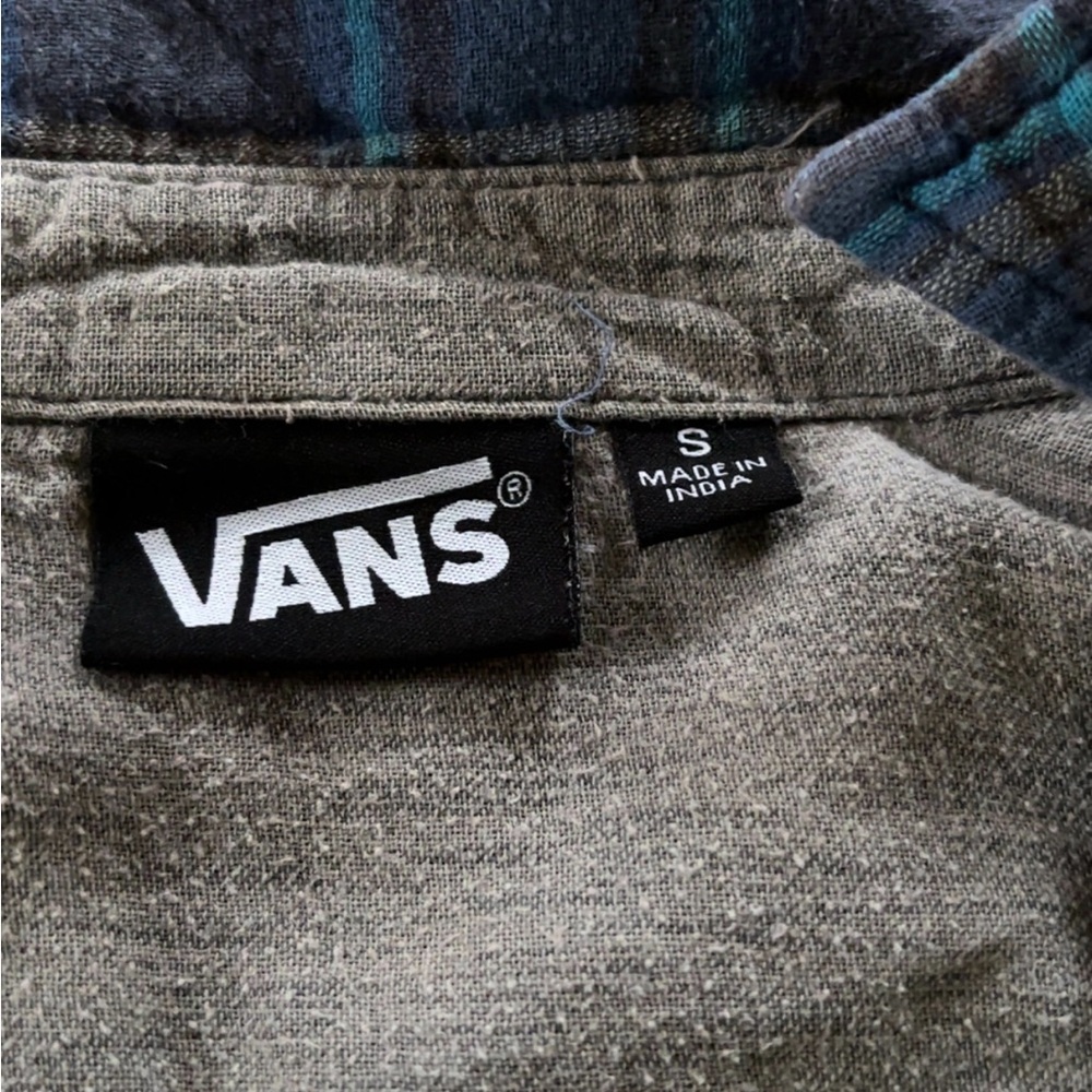 Vans Gray and Blue Plaid Shirt - Picture 2 of 2